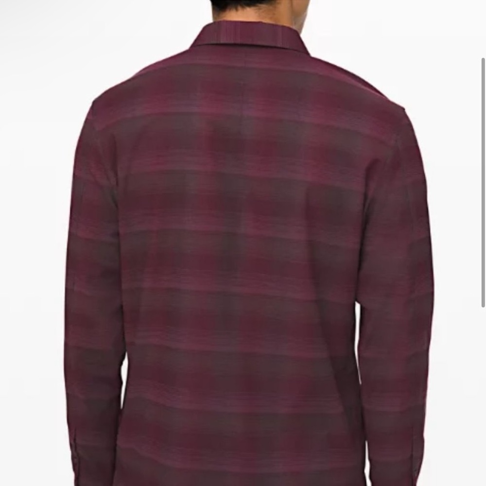 lululemon athletica Men's Long-Sleeve Button Down Shirt - Burgundy/Maroon